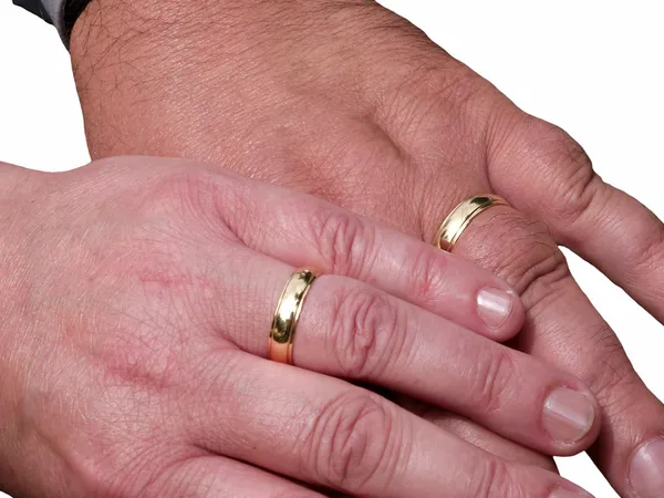 ellerimle alyans beyaz zemin üzerine izole