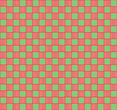 Beyaz kağıt kare üzerinde desen çizgisi kırmızı yeşil arkaplan, kopya yaz Noel günü kartpostal, tebrik kartı, tekstil kumaşı