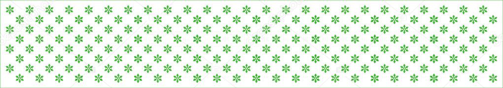 Line pine leaves green color on white paper snow Pattern for background copy write postcard Christmas day, greeting card, textile Fabric