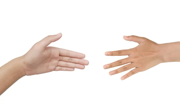 Close Asian Two Female Unrecognizable Business Women Shaking Hands Sign —  Fotos de Stock