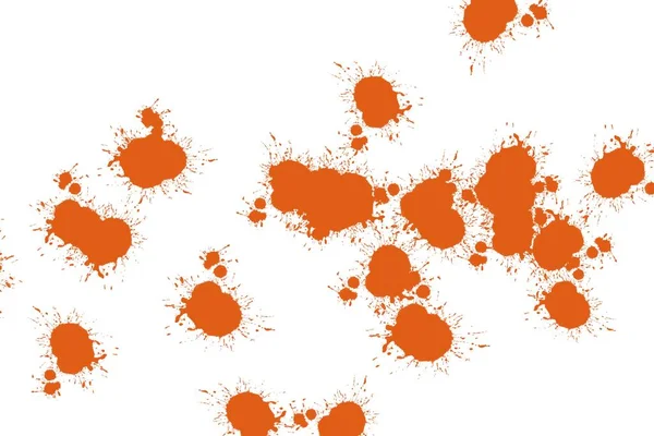 Dot Spread Orange Color Paint Suffuse White Paper Background Abstract — Photo