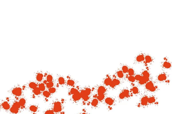 Dot Spread Red Color Paint Suffuse White Paper Background Abstract — Photo