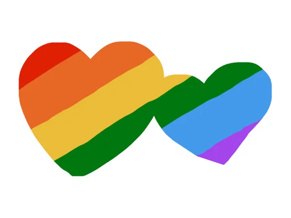 Lgbt Фон Веселки Прапор Гордість Місяць Барвисте Icon Heart — стокове фото