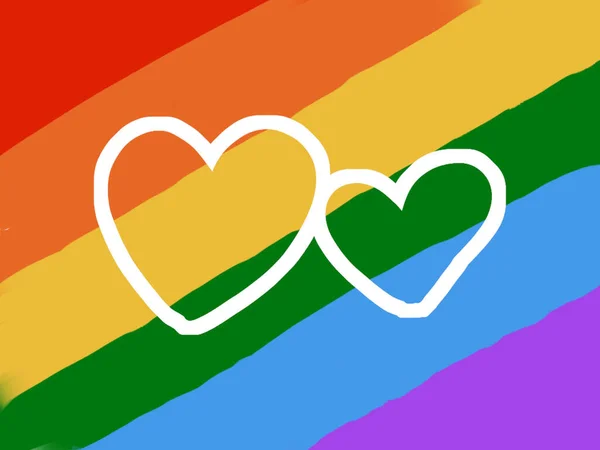 Lgbt Background Rainbow Flag Pride Mounth — Stock Photo, Image