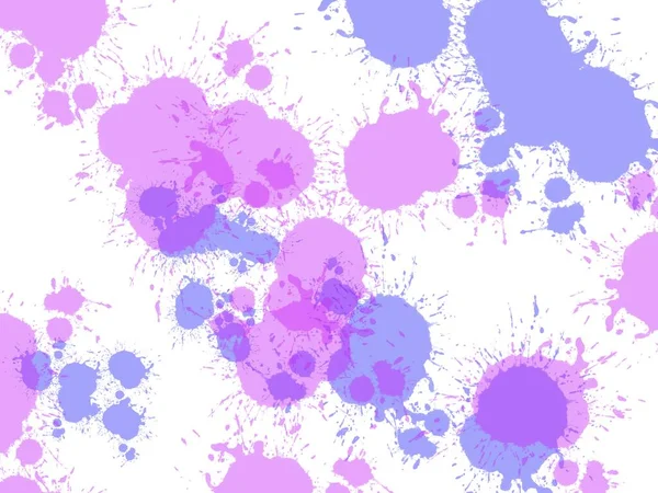 Dot Spread Blue Violet Color Paint Suffuse White Paper Background — Photo