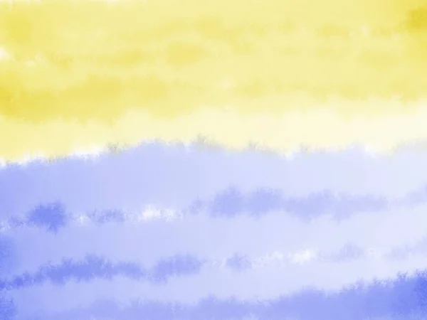 Zamazane Tło Abstrakcyjne Niebieski Brązowy Żółty Akwarela Białym Papierze Splash — Zdjęcie stockowe