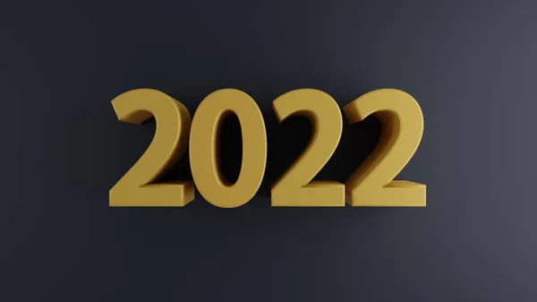 Gelukkig Nieuwjaar 2022 Illustratie Nummers Geïsoleerde Witte Achtergrond Kleurconcept Voor — Stockfoto
