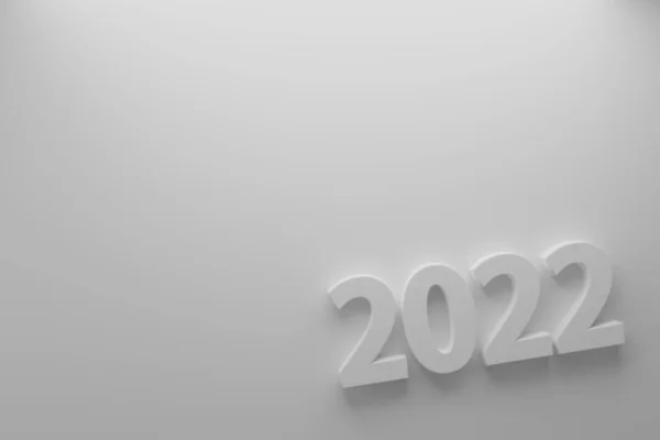 Happy New Year 2022 Illustration Numbers Isolated White Background Color — Stock Photo, Image