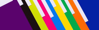 geometric background with bright multicolored stripes, banner clipart