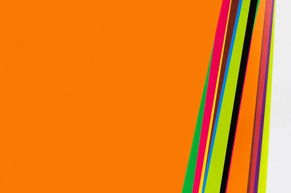 Fondo Brillante Con Rayas Multicolores Espacio Copia Naranja — Foto de Stock