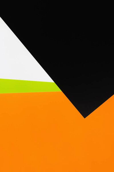 abstract black, white, yellow and orange background with copy space