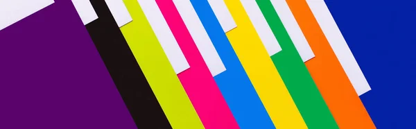 Fondo Geométrico Con Rayas Multicolores Brillantes Bandera — Foto de Stock
