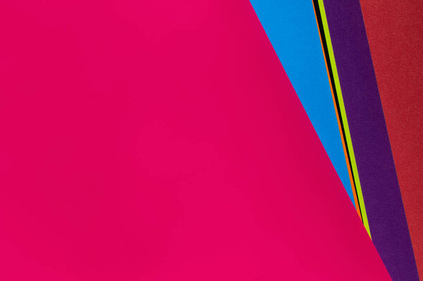 creative background with colorful stripes and bright pink copy space