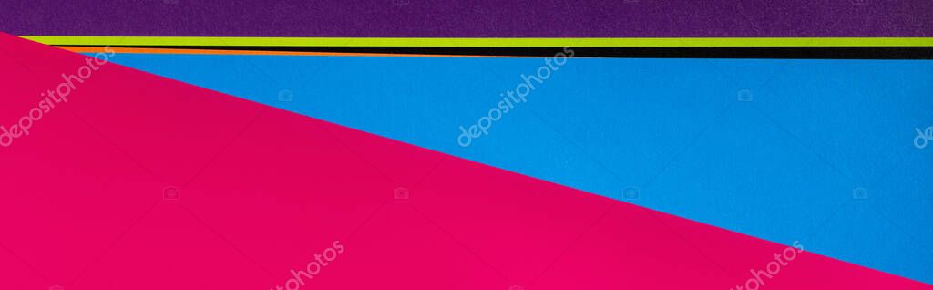 Abstract geometric background with bright multicolored stripes, banner