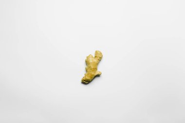 Top view of ripe ginger on white background  clipart