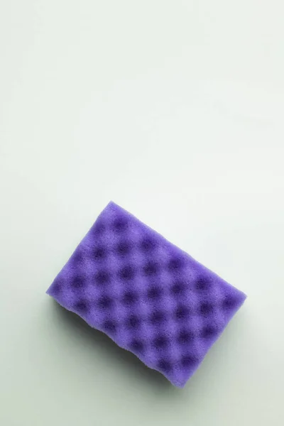 Top View Bright Purple Sponge Grey Background — ストック写真