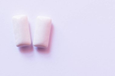 Close up view of chewing gums on white background  clipart
