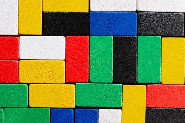 Top view of multicolored surface made of rectangular blocks — Stock Photo