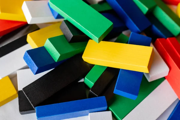 Close up view of multicolored tetragonal blocks — Stock Photo