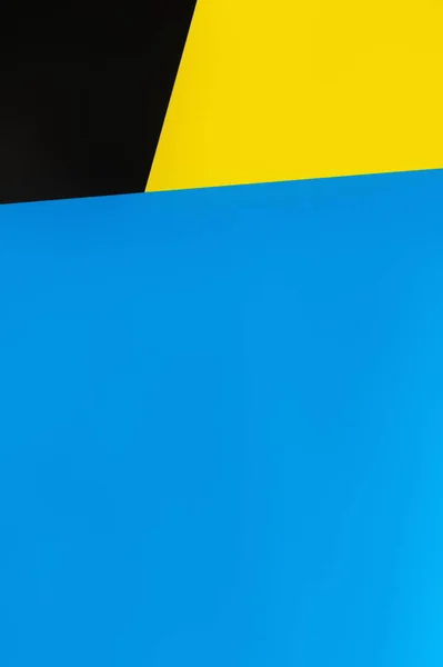 Abstract background with blue, yellow and black rectangles and copy space — Stock Photo