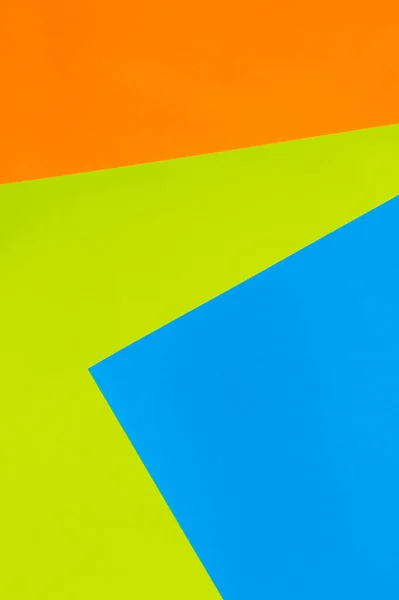 Fondo geométrico naranja, azul y verde brillante - foto de stock