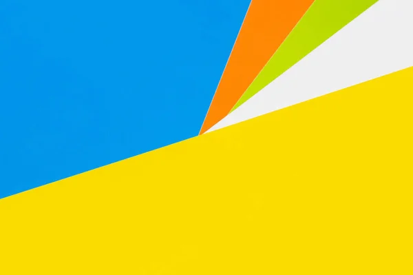 Simple blue, yellow, orange, white and green polygonal background — Stock Photo