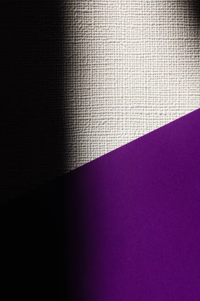 White and purple textured background with black shadow — Stock Photo