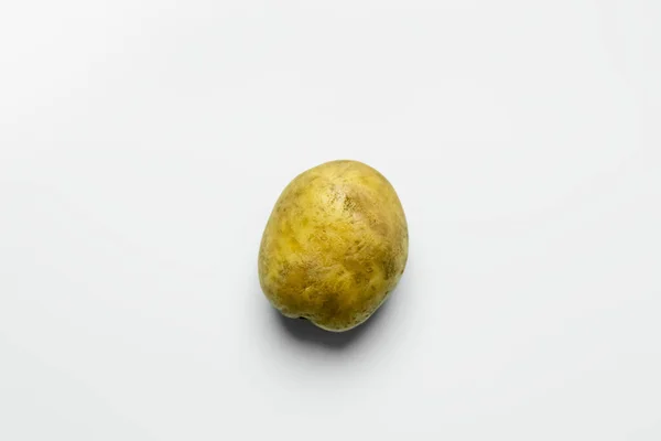 Top view of potato on white background — Stock Photo