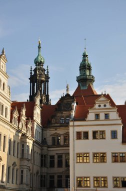 Tarihi Dresden 'in merkezindeki binalar
