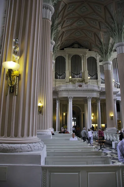 Pews Pew Organ Pillars Nicolas Church — Stock Photo, Image
