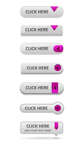 Sitio web conjunto de botones — Archivo Imágenes Vectoriales