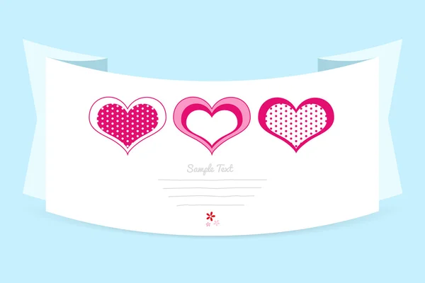 Pink Love Hearts — Stockvector
