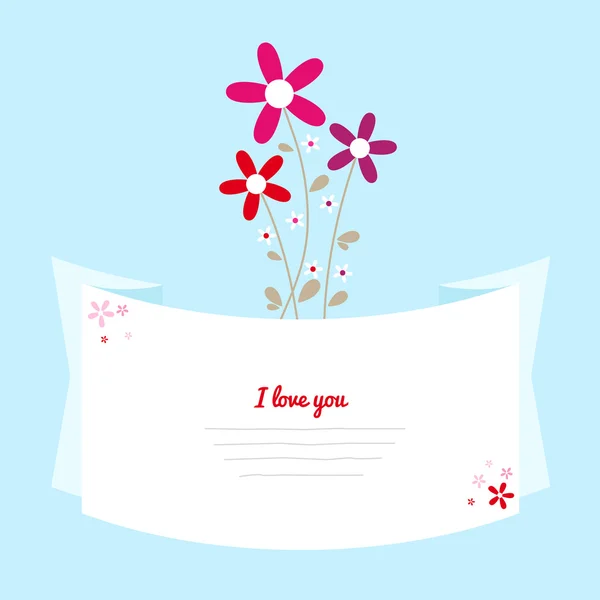 Flores do amor para Valentine — Vetor de Stock