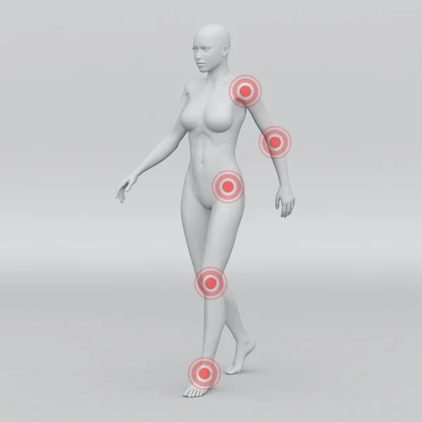 Anatomi dan sendi manusia perempuan — Stok Foto