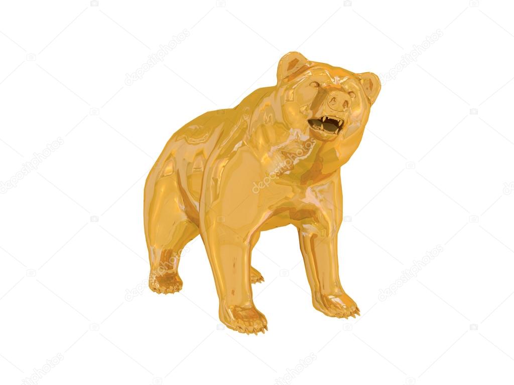 Golden finance bear