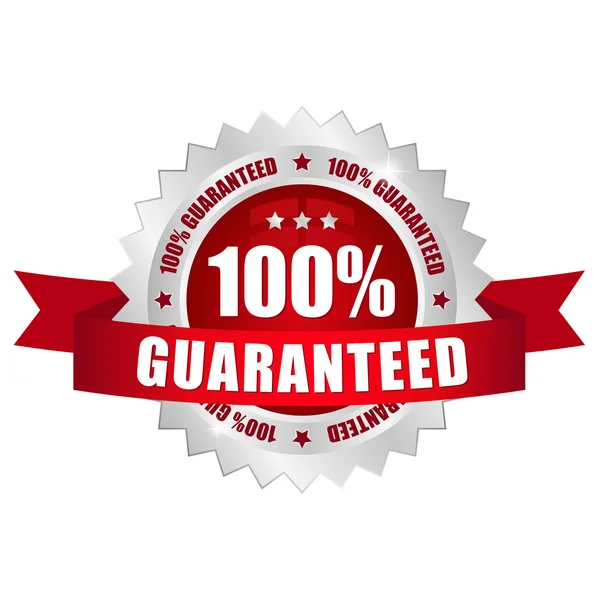 Guaranteed button — Stock Vector