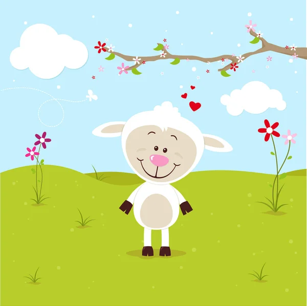 Lovely sheep — Stock Vector