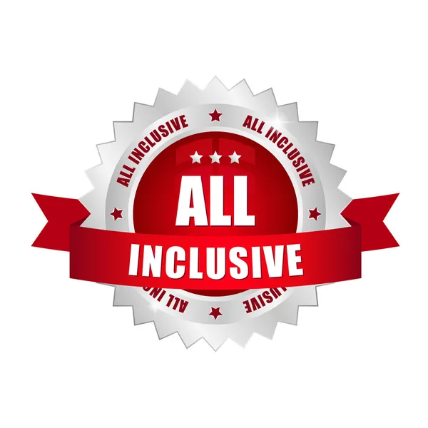 All inclusive button — Stock Vector