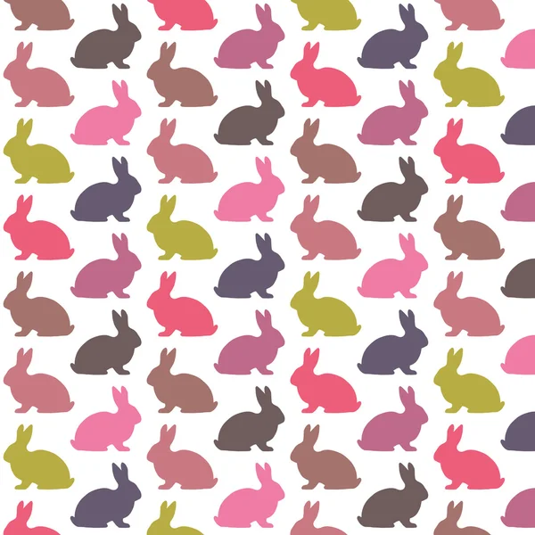 Colorful rabbit pattern — Stock Vector