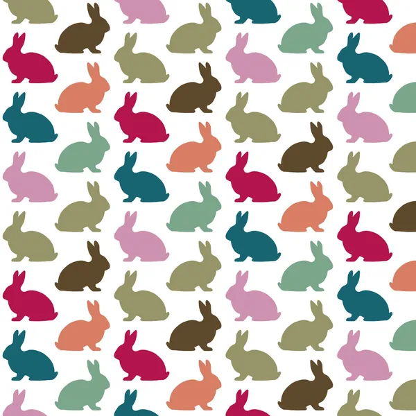 Renkli tavşan deseni — Stok Vektör