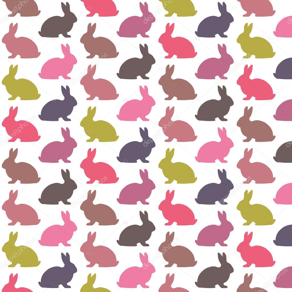 Colorful rabbit pattern
