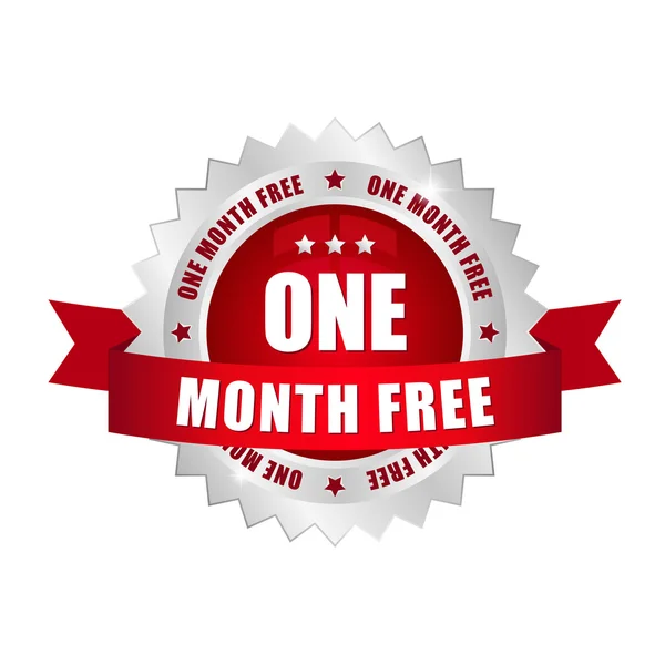 One month free button — Stock Vector