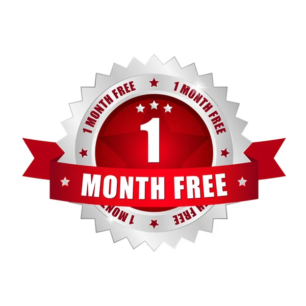 1 månad gratis-knappen — Stock vektor