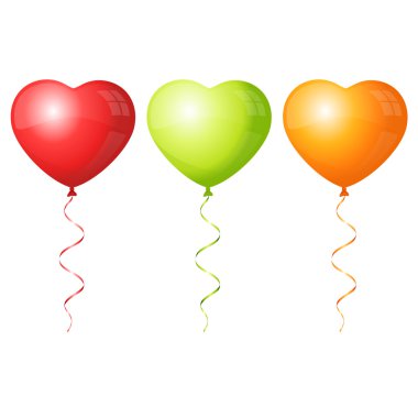 renkli Kalp balonlar
