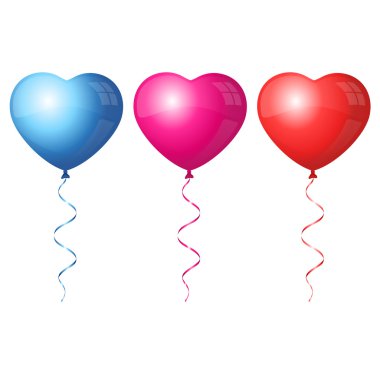 renkli Kalp balonlar