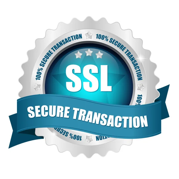 SSL transaction button — Stock Vector