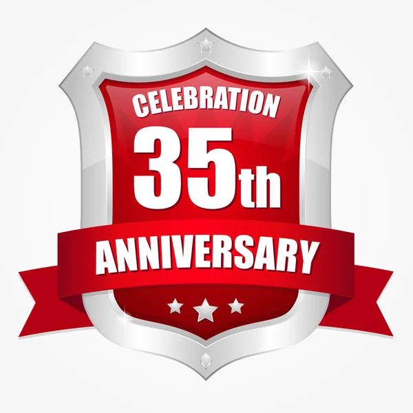 35 year anniversary — Stock Vector