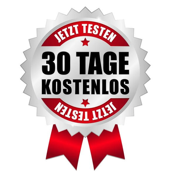 30 dagen gratis trial web knop — Stockvector