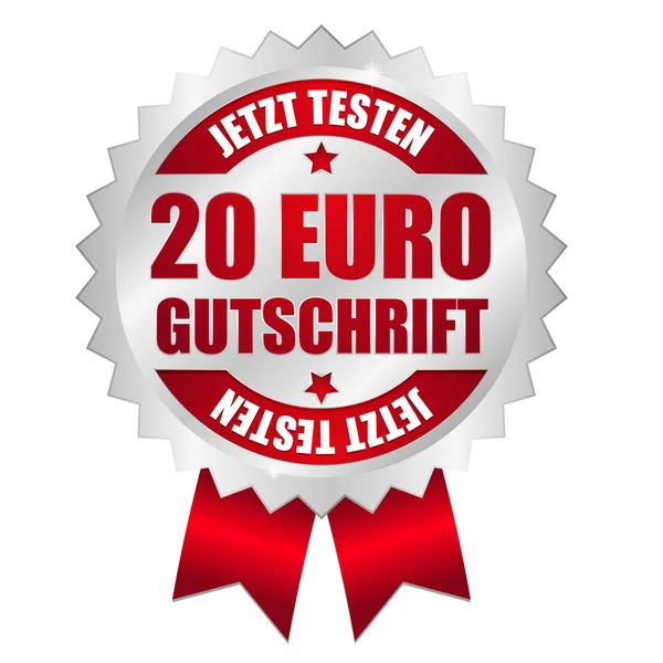 20-Euro-Webbutton — Stockvektor