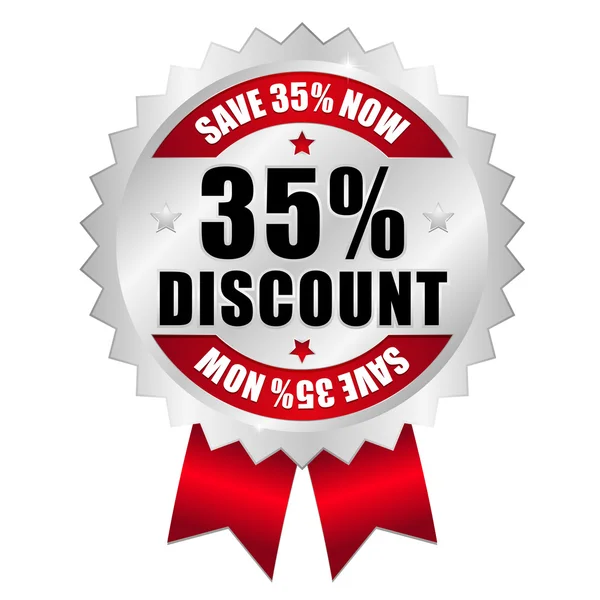 35 percent discount web button — Stock Vector